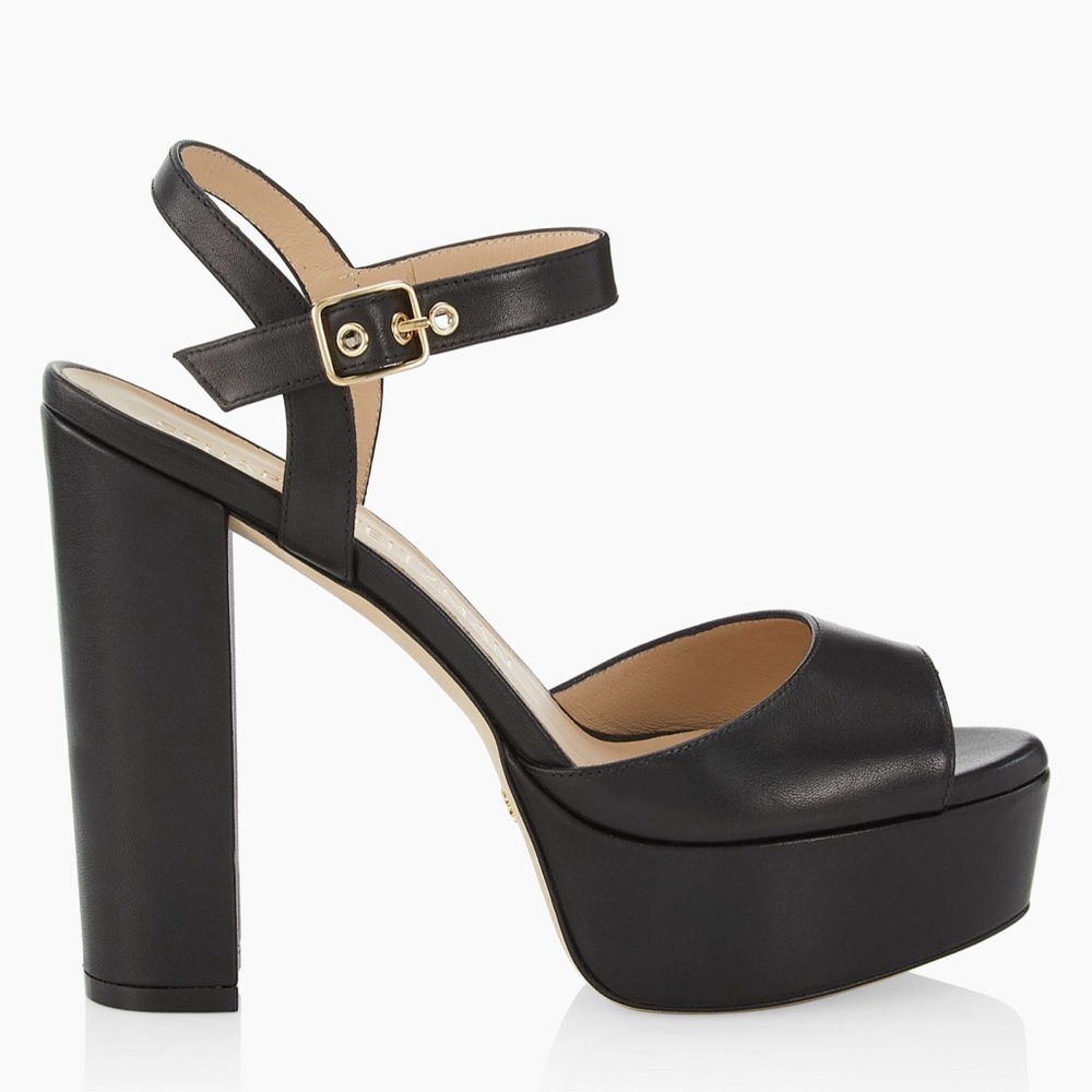 Stuart Weitzman Ryder 95 Leather Platform Sandal